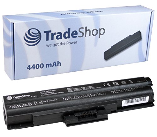 AKKU für Sony Vaio ersetzt VGP-BPL13 VGP-BPL21 VGP-BPS13 VGP-BPL-13 VGP-BPL-21 VGP-BPS-13 VGPBPL13 VGPBPL21 VGPBPS13 4400mAh Schwarz ohne Treiber-CD von Trade-Shop