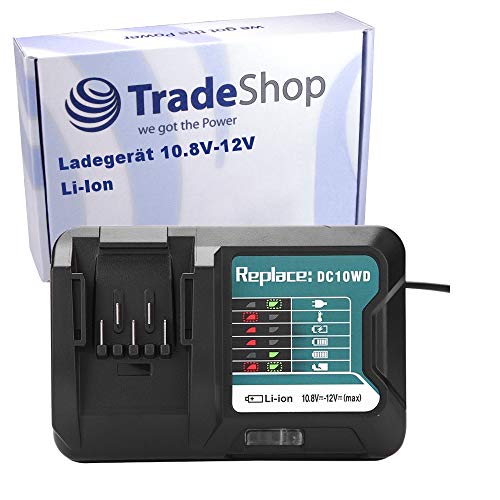 Akku Ladegerät Ladestation 10,8V-12V Li-Ion kompatibel mit Makita FD07R1 PH05 PH05Z RJ03 RM02 SH02 DMR108 DMR110 DMR202 DS032 DS032DSAE DS032DSAJ Akku Ladegerät Ladestation 10,8V-12V Li-Ion kompatibel mit Makita FD07R1 PH05 PH05Z RJ03 RM02 SH02 DMR108 DMR110 DMR202 DS032 DS032DSAE DS032DSAJ von Trade-Shop