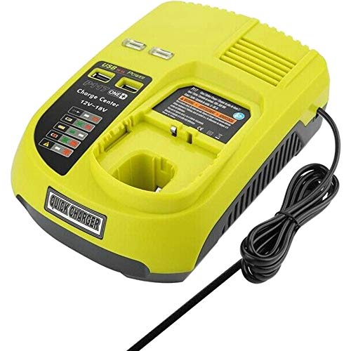 Akku Schnell-Ladegerät Ladestation 12V-18V NI-MH NI-Cd Li-Ion für Ryobi BCP1817/2SM BPP-1813 BPP-1815 BPP-1817 BPP-1817/2 BPP-1817M BPP-1820 BPL1414 von Trade-Shop