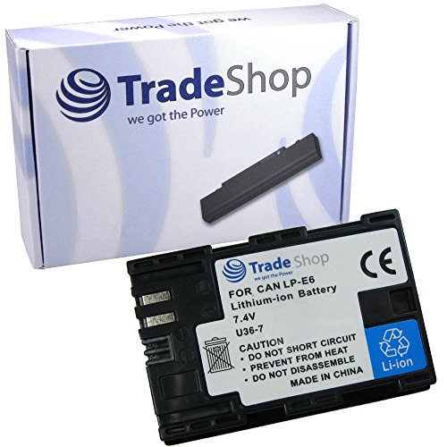 Hochleistungs Kamera Li-Ion Akku 2000mAh für Canon EOS 5D 5-D Mark II 2 7D 7-D EOS 60D 60-D EOS 6D 6-D EOS 5D 5-D Mark 3 III ersetzt Canon LP-E6 LPE6 LP-E-6 LPE-6 Hochleistungs Kamera Li-Ion Akku 2000mAh für Canon EOS 5D 5-D Mark II 2 7D 7-D EOS 60D 60-D EOS 6D 6-D EOS 5D 5-D Mark 3 III ersetzt Canon LP-E6 LPE6 LP-E-6 LPE-6 von Trade-Shop