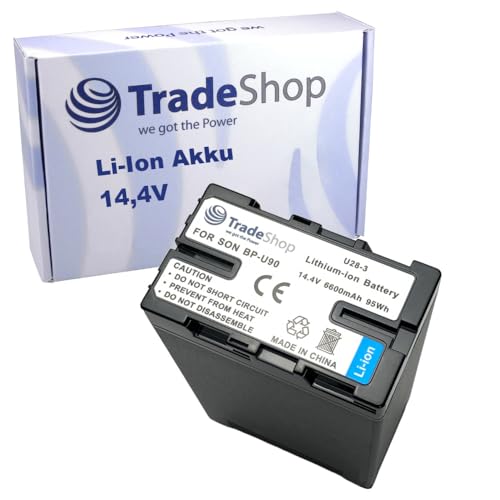 Hochleistungs Li-Ion Akku, 14,4V/14,8V 6600mAh für Sony PMW-EX1 PMW-EX1r PMW-EX3 PMW-F3 PMW-F3K PMW-F3L PMW-100 PMW-150 PMW-160 PMW-200 PMW-260 PMW-280 ersetzt BP-U30 BP-U60 BP-U65 BP-U90 BP-U95 Hochleistungs Li-Ion Akku, 14,4V/14,8V 6600mAh für Sony PMW-EX1 PMW-EX1r PMW-EX3 PMW-F3 PMW-F3K PMW-F3L PMW-100 PMW-150 PMW-160 PMW-200 PMW-260 PMW-280 ersetzt BP-U30 BP-U60 BP-U65 BP-U90 BP-U95 von Trade-Shop