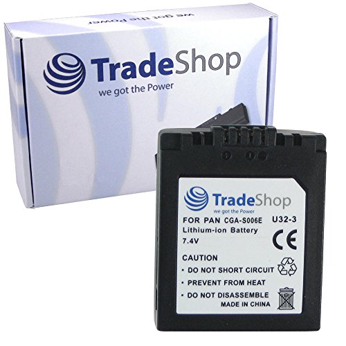 Kamera Li-Ion Akku 1500mAh kompatibel mit Panasonic Lumix DDMC-FZ28 DMC-FZ35 DMC-FZ38 DMC-FZ-28 DMC-FZ-35 DMC-FZ-38 Leica V-Lux 1 V-Lux1 VLux I 1 ersetzt DMW-BMA7 CGA-S006 CGR-S006 CGR-S006E von Trade-Shop