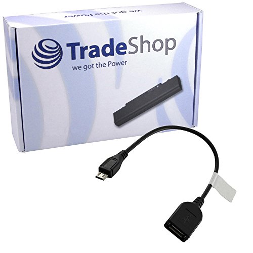 Micro USB OTG Adapter Kabel (Micro B Stecker auf USB A Buchse mit On-The-Go) für Sony Xperia E go J M M2 Miro ST231i P sola SP T T3 V Z Z1 Z2 ZL Tablet S Z von Trade-Shop