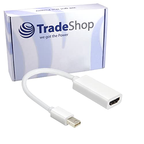 Mini DP DisplayPort auf HDMI Adapter-Kabel kompatibel mit Cyberpower Zeusbook Edge X6 / Asus Zenbook UX303LA UX303LN / HP Envy 14 17 Laptops von Trade-Shop
