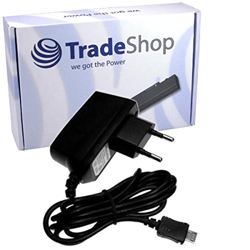 Netzteil Ladegerät Ladekabel Adapter Micro-USB passend für tecmobile Handy 100 150 Onyx 300 Opal 800 Oyster 500 Q50 R30 T150 Toshiba AT200 AT270 AT300 AT300SE Camileo BW10 von Trade-Shop