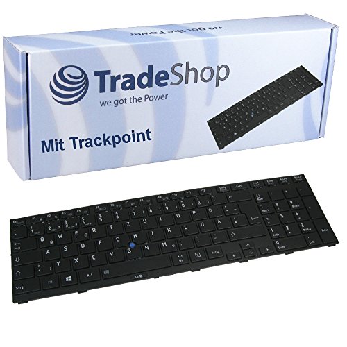Original Tastatur Notebook Keyboard Deutsch QWERTZ mit Trackpoint für Toshiba Tecra R850-14Q R850-14R R850-15E R850-168 R850-173 R850-175 R850-176 R850-18F R850-1C3 (Deutsches Tastaturlayout) von Trade-Shop