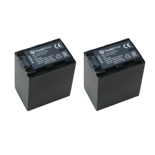 Trade-Shop 2X Kamera Li-Ion Akku 2000mAh ersetzt Sony NP-FH70 NP-FH100 NP-FP-30 NP-FP-50 NP-FP-51 NP-FP-60 NP-FP-61 NP-FP-70 NP-FP-71 FP-90 NP-FP-91 NP-FH-30 von Trade-Shop