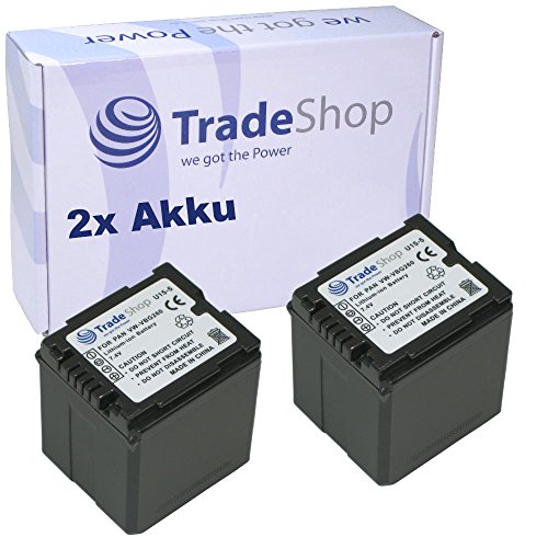 Trade-Shop 2X Kamera Li-Ion Akku 2800mAh Ersatz für Panasonic VW VBG070/E-K VBG130/E-K VBG260/E-K VBG-070/E-K VBG-130/E-K VBG-260/E-K von Trade-Shop