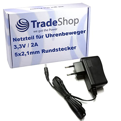 Trade-Shop 3,3V 2A Netzteil/Ladegerät/Ladekabel 180cm Länge kompatibel mit Beko Piano Silk Serie, Crystal Serie, Cool Carbon Expert 1 Uhrenbeweger Trade-Shop 3,3V 2A Netzteil/Ladegerät/Ladekabel 180cm Länge kompatibel mit Beko Piano Silk Serie, Crystal Serie, Cool Carbon Expert 1 Uhrenbeweger von Trade-Shop