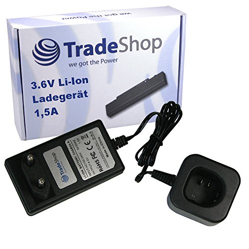 Trade-Shop 3,6V Li-Ion Akku Ladegerät Ladestation kompatibel mit Panasonic EY9L10, EY7410, EY7411, EY3610, EY3610-LA1J, EY7410LA1X Trade-Shop 3,6V Li-Ion Akku Ladegerät Ladestation kompatibel mit Panasonic EY9L10, EY7410, EY7411, EY3610, EY3610-LA1J, EY7410LA1X von Trade-Shop