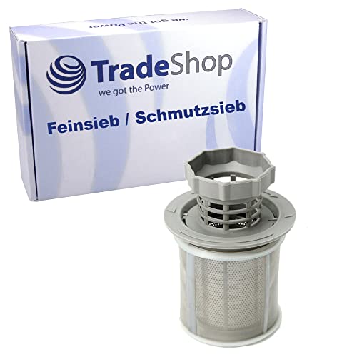 Trade-Shop 3in1 Feinsieb Schmutzsieb Filter Set kompatibel mit Bosch SGS4450FF38 SGS57M92FF SGS57M92FF45 SGS66E02 LOGIXX AUTO OPTION SGS43B62EE von Trade-Shop