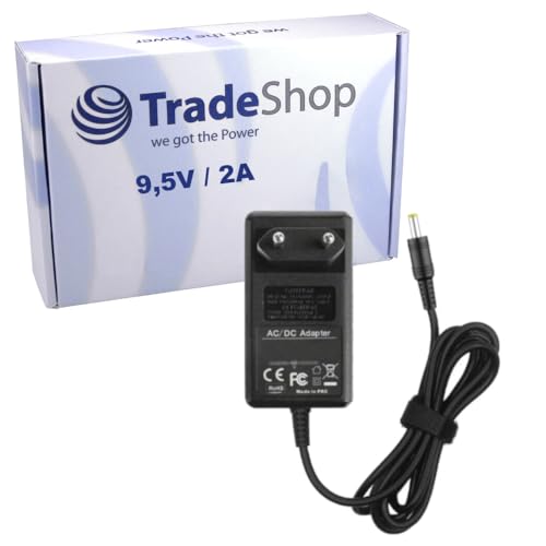 Trade-Shop 9,5V 2A Netzteil/Ladegerät/Ladekabel für Bluetooth Lautsprecher, DVD Player, CD Player, Keyboard, Micro Music Stereo Speaker System von Trade-Shop