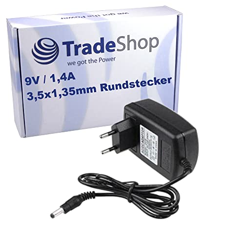 Trade-Shop 9V 1,4A Netzteil/Ladegerät/Ladekabel kompatibel mit Compex Energy, Energy Mi-Ready, Fit, Full Fitness, Mi-Fitness, Mi-Sport, Runner von Trade-Shop