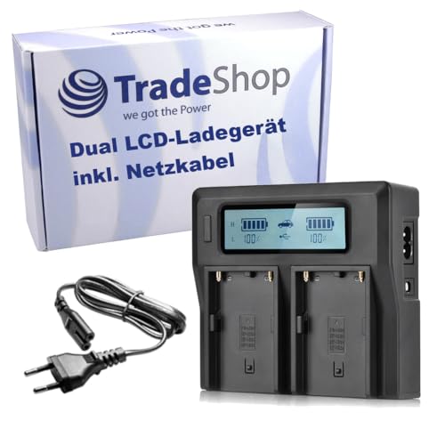 Trade-Shop Dual LCD Ladegerät mit Netzkabel kompatibel mit Sony BP-U30, BP-U35, BP-U60, BP-U65, BP-U70, BP-U90, BP-U95 / inkl. USB KFZ Anschluss Trade-Shop Dual LCD Ladegerät mit Netzkabel kompatibel mit Sony BP-U30, BP-U35, BP-U60, BP-U65, BP-U70, BP-U90, BP-U95 / inkl. USB KFZ Anschluss von Trade-Shop