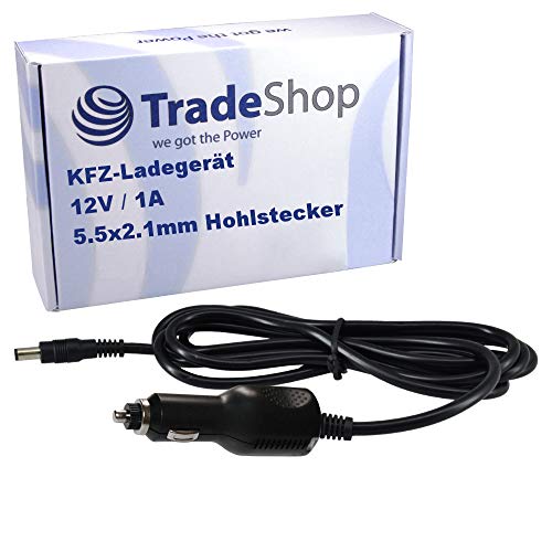 Hochwertiges Universal KFZ Auto Ladekabel Netzteil Ladegerät Adapter 12V 1A mit 5.5x2.1mm Hohlstecker/Rundstecker Zigarettenanzünder-Adapter Hochwertiges Universal KFZ Auto Ladekabel Netzteil Ladegerät Adapter 12V 1A mit 5.5x2.1mm Hohlstecker/Rundstecker Zigarettenanzünder-Adapter von Trade-Shop