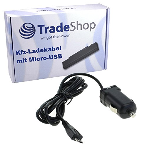 Trade-Shop KFZ Auto Ladegerät Ladekabel Adapter Micro-USB kompatibel mit Samsung Galaxy Note GT-i-9220 GT-N7000 Omnia HD i9000 Galaxy Pocket Duos GT-S5300 Prevail SPH-M820 Proclaim SCH-S720C von Trade-Shop