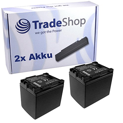 Trade-Shop Kamera Li-Ion Akku 2100mAh ersetzt BP-808 BP-809 BP-819 BP-827 für Canon FS-11 HF-10 HF-100 HF-11 HD HG-20 HG-21 Legria FS19 FS20 FS21 FS22 FS37 von Trade-Shop