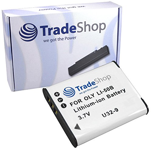 Trade-Shop Li-Ion Akku 1000mAh kompatibel mit Olympus LI-50B LI50B RICOH DB-100 Pentax D-Li92 für Ricoh CX3 Pentax Optio X70 I-10 RZ10 von Trade-Shop
