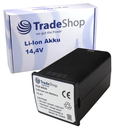 Trade-Shop Li-Ion Akku 14,4V kompatibel mit Godox Witstro AD200 AD200Pro Studioblitz Blitzgerät, Ersatz für Godox WB29 WB29A WB29B von Trade-Shop