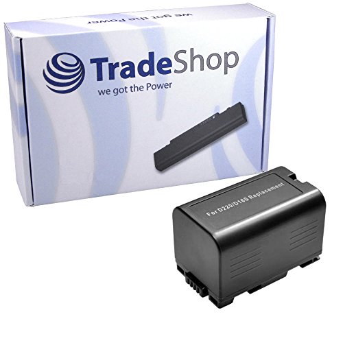Trade-Shop Li-Ion Akku 1800mAh kompatibel mit Panasonic CGP-D110 CGP-D120 CGP-D220 CGP-D320 CGR-D08 CGR-D08A/1B CGR-D08R CGR-D08SE/1B von Trade-Shop