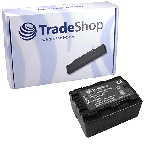 Trade-Shop Li-Ion Akku 1800mAh kompatibel mit Panasonic HDC SD-40 SD-60 SD-66 SD-80 SD-90 SD-99 SDX1 SDX-1 HS60 HS80 HS-60 HS-80 von Trade-Shop