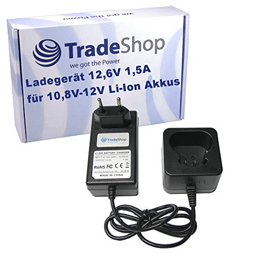 Trade-Shop Li-Ion Akku Ladegerät 10,8V-12V Li-Ion kompatibel mit Worx WA3505, WU127, WX128.3, WU181, WU280, WU280.9, WU675, WU905, WU924, WU025 Trade-Shop Li-Ion Akku Ladegerät 10,8V-12V Li-Ion kompatibel mit Worx WA3505, WU127, WX128.3, WU181, WU280, WU280.9, WU675, WU905, WU924, WU025 von Trade-Shop