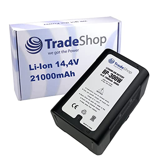 Trade-Shop Li-Ion Akku V-Mount 14,4V 21000mAh 300Wh mit Twist D-Tap USB Ausgang für Sony PDW-F335K/2 PDW-F335L PDW-F355L PDW-F800 PMW-320k PMW-320L Trade-Shop Li-Ion Akku V-Mount 14,4V 21000mAh 300Wh mit Twist D-Tap USB Ausgang für Sony PDW-F335K/2 PDW-F335L PDW-F355L PDW-F800 PMW-320k PMW-320L von Trade-Shop