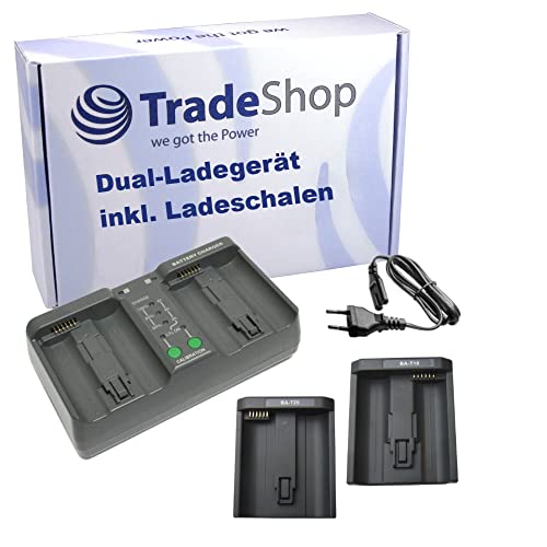 Trade-Shop MH-26 Dual-Ladegerät/BA-T10 BA-T20 Adapter kompatibel mit EN-EL18A, EN-EL18B, EN-EL18C, EN-EL18D, EN-EL4, EN-EL4A, LP-E4, LP-E4N, LP-E19 von Trade-Shop