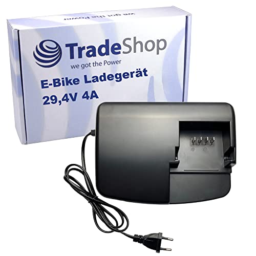 Trade-Shop Netzteil Ladegerät Ladekabel 29,4V 4A kompatibel mit Panasonic 26V E-Bike Akkus ersetzt NKJ044 NKJ048 NKJ050 von Trade-Shop