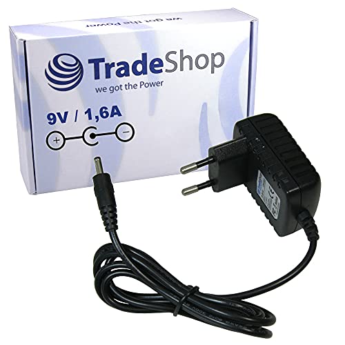 Trade-Shop Netzteil Ladekabel Ladegerät 9V/1,6A 5,5mm x 2,1mm für Casio Piano Keyboard CTK-501 CTK-510 CTK-511 CTK-515 CTK-518 CTK-520 CTK-530 CTK-531 CTK-533 von Trade-Shop