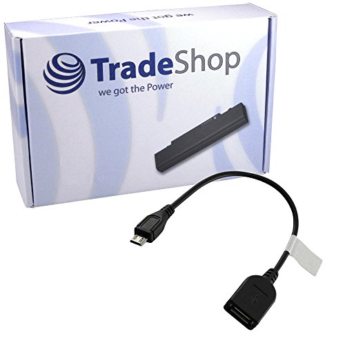 Trade-Shop OTG Adapter Kabel Micro-USB (On-The-Go Adapterkabel) für Sony Xperia C3, M2 Aqua, M2 Dual, Style, Z3, Z3 Compact, Z4, Z4 Compact von Trade-Shop