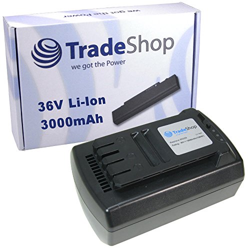 Trade-Shop Premium Li-Ion Akku 36V 3000mAh 108Wh ersetzt Güde 95526 95543 für Akku-Rasenmäher 370/36 95540 95650 Akku-Rasenmäher 430/36 95545 95655 von Trade-Shop