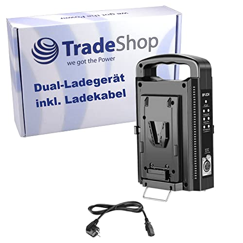 Trade-Shop V-Mount Li-Ion Akku 2-Kanal-Ladegerät inkl. Ladekabel für JVC GY-HM850E GY-HM890E Aputure LS 300x LS C300D Mark II SWIT BL-200 Trade-Shop V-Mount Li-Ion Akku 2-Kanal-Ladegerät inkl. Ladekabel für JVC GY-HM850E GY-HM890E Aputure LS 300x LS C300D Mark II SWIT BL-200 von Trade-Shop
