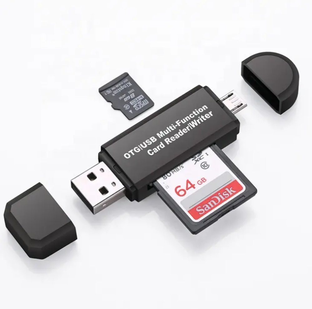 TradeNation Speicherkartenleser Kartenleser Speicherkartenleser Micro SD Card Reader Micro USB OTG, USB 2.0 von TradeNation