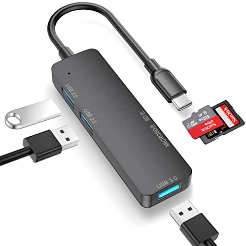 Tradebit - USB-C Hub I Adapter I USB 3.0 I Micro SD I Kompatibel mit Laptop und PC von Tradebit