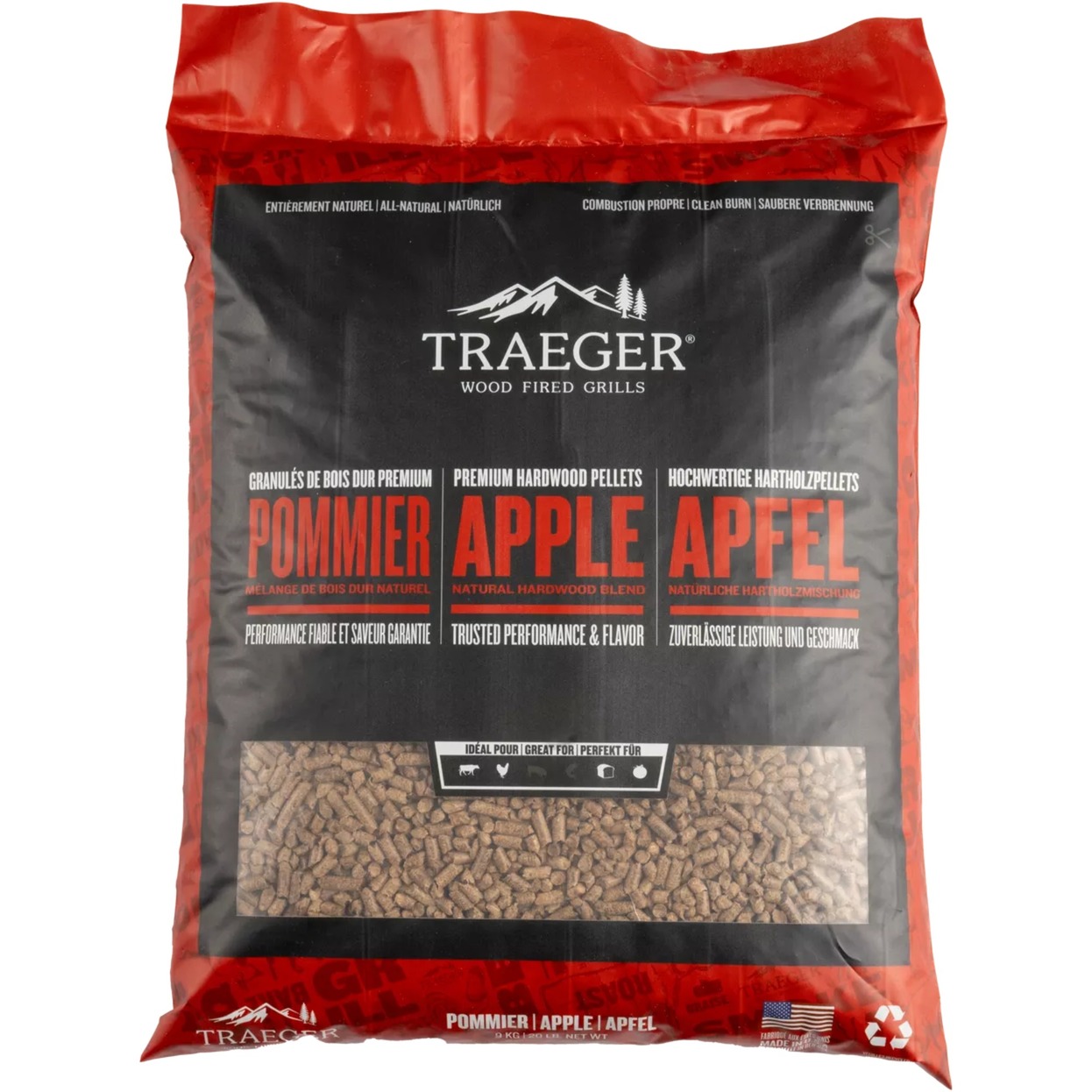 Hartholz Pellets APFEL, 9kg, Brennstoff Hartholz Pellets APFEL, 9kg, Brennstoff von Traeger