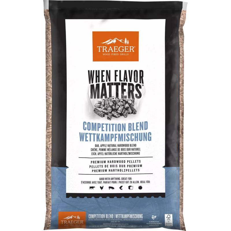 Hartholz Pellets COMPETITION BLEND, 9kg, Brennstoff von Traeger