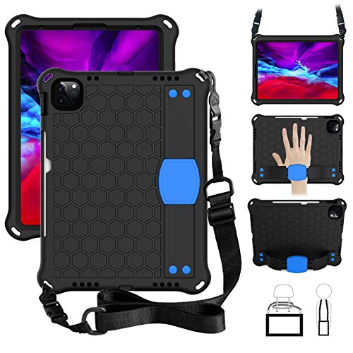 JCTek Schutzhülle für iPad Pro 27,9 cm (11 Zoll) 2020 Tablet, Hybrid Heavy Duty Shockproof Rugged Schutzhülle Silikon Case (Schwarz + Blau) von Tramako