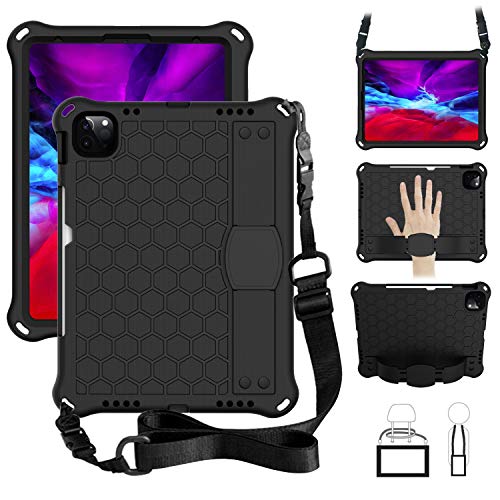 JCTek Schutzhülle für iPad Pro 27,9 cm (11 Zoll) 2020 Tablet, Hybrid Heavy Duty Shockproof Rugged Schutzhülle Silikon Case (Schwarz + Schwarz) von Tramako