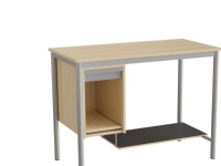 Nähtisch 135, 1200x600 mm, Höhe 720 mm, Laminat grau, Gestell weiß Nähtisch 135, 1200x600 mm, Höhe 720 mm, Laminat grau, Gestell weiß von Tranås Skolmöbler