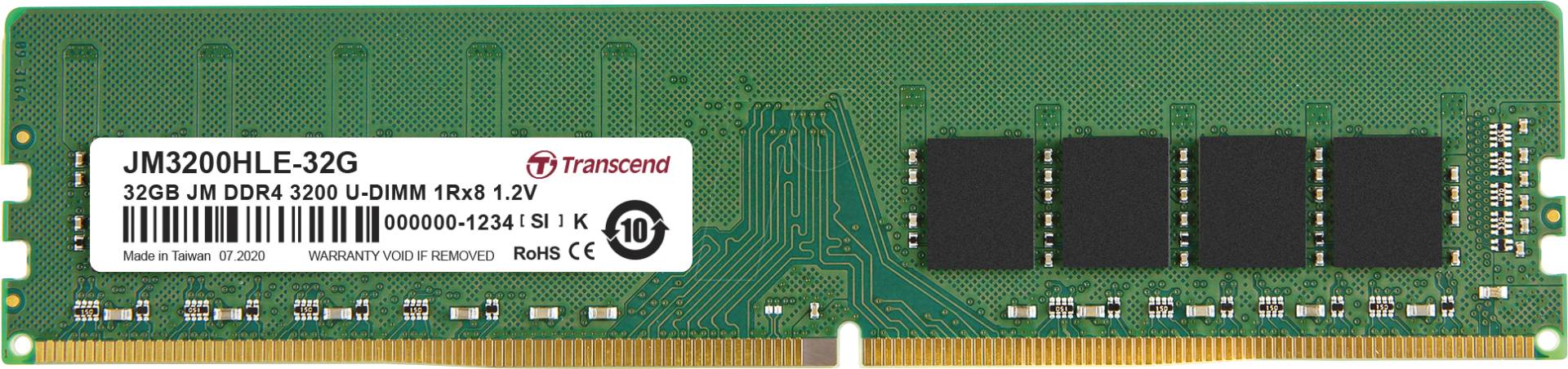 40TR3232-1022JM - 32 GB DDR4 3200 CL22 Transcend JetRam 40TR3232-1022JM - 32 GB DDR4 3200 CL22 Transcend JetRam von Transcend