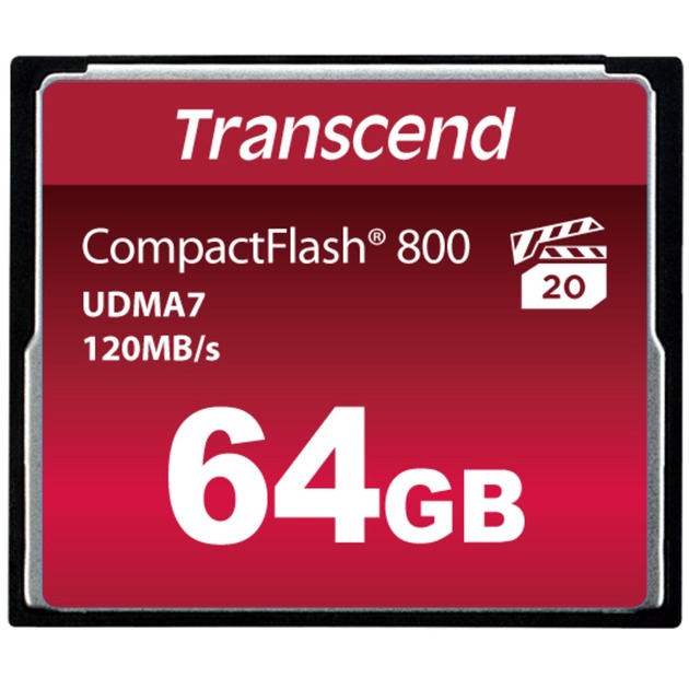 CompactFlash 800 64 GB, Speicherkarte von Transcend