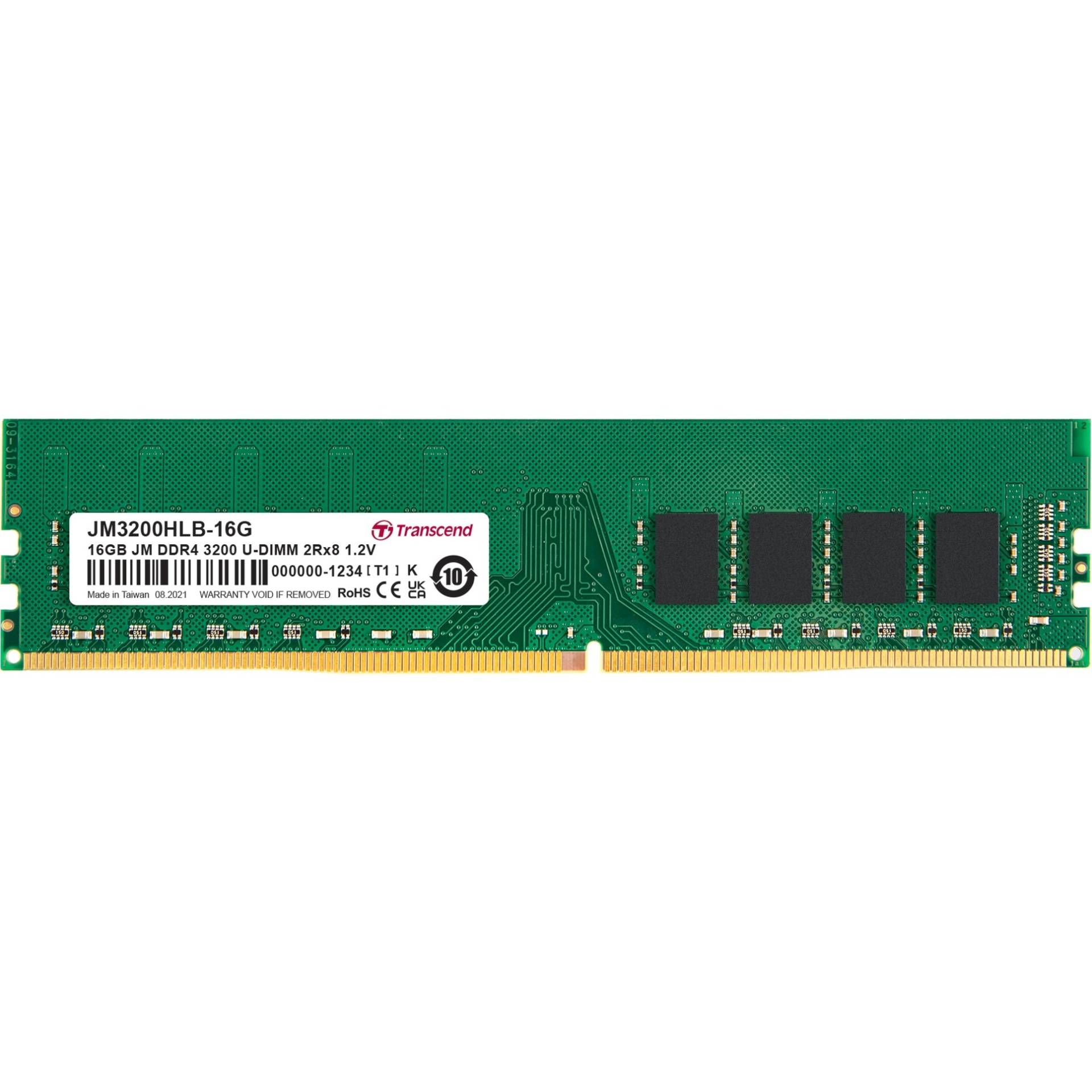 DIMM 16 GB DDR4-3200 (2x 8 GB) Dual-Kit, Arbeitsspeicher von Transcend