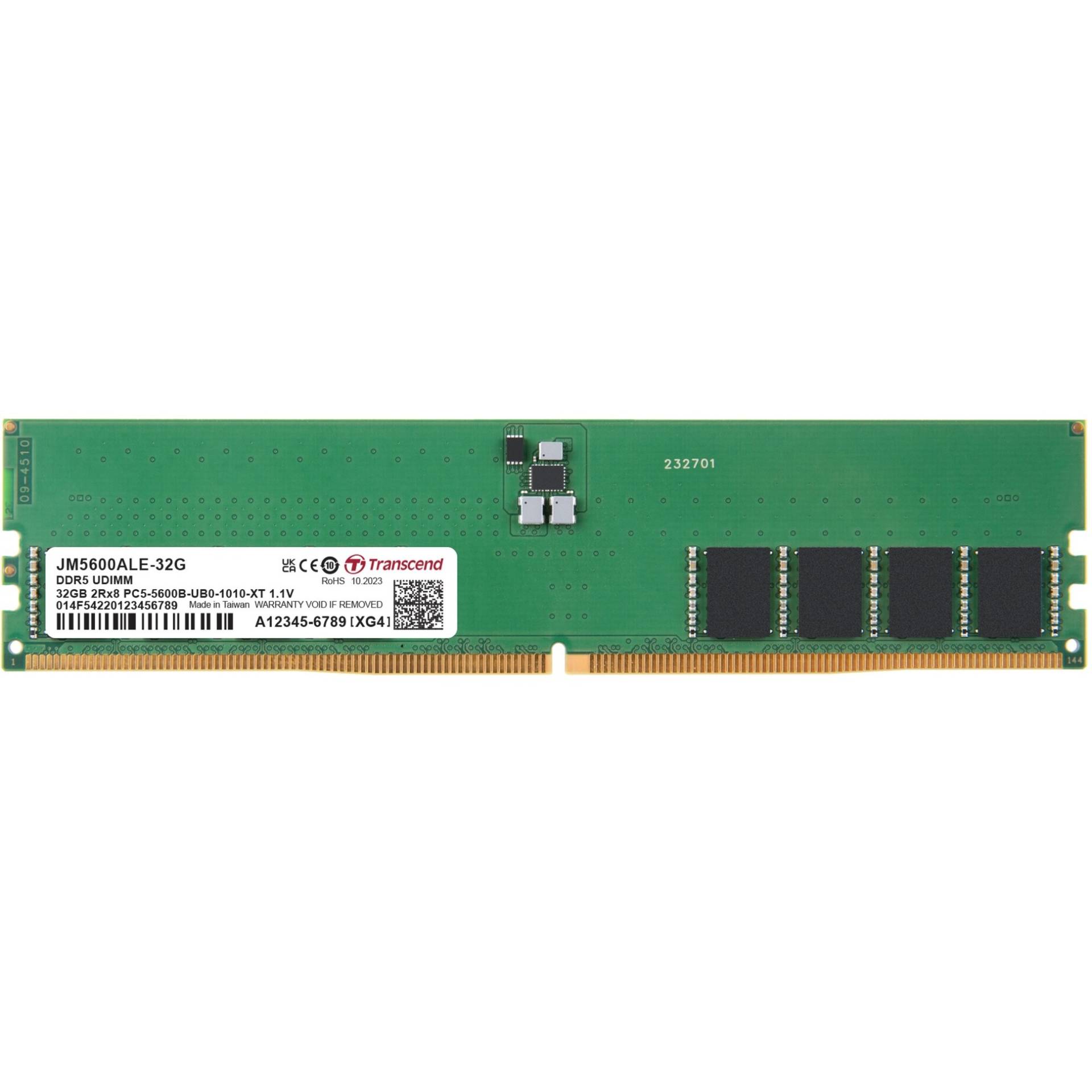 DIMM 32 GB DDR5-5600, Arbeitsspeicher von Transcend
