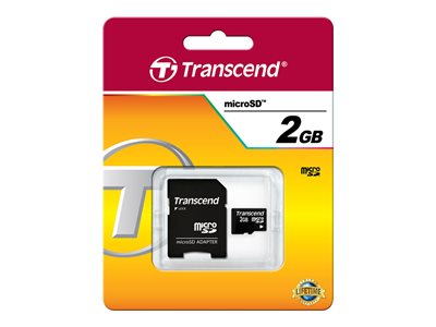 SD microSD Card 2GB Transcend w/adapter retail SD microSD Card 2GB Transcend w/adapter retail von Transcend