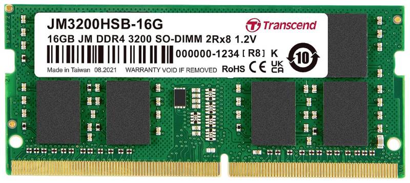 SO DDR4 16GB PC 3200 CL22 Transcend JetRam, JM3200HSB-16G von Transcend