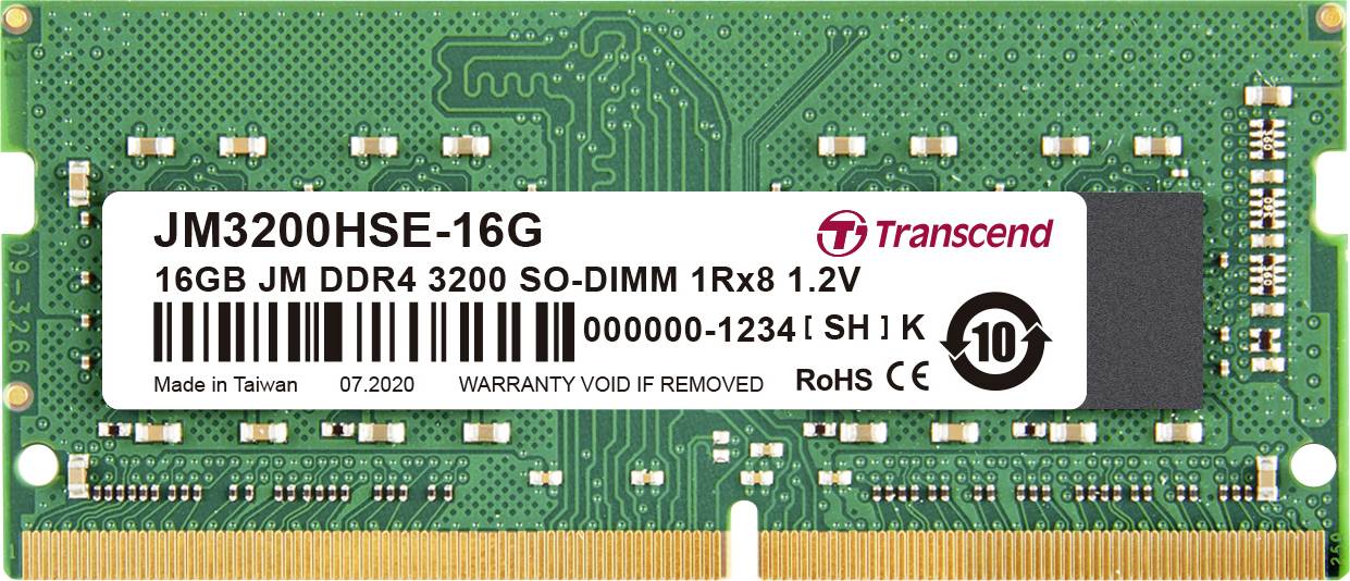 SO DDR4 16GB PC 3200 CL22 Transcend JetRam, JM3200HSE-16G SO DDR4 16GB PC 3200 CL22 Transcend JetRam, JM3200HSE-16G von Transcend