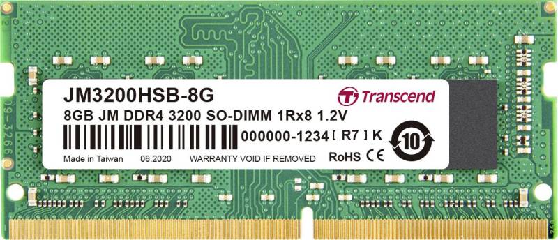 SO DDR4  8GB PC 3200 CL22 Transcend JetRam, JM3200HSB-8G von Transcend