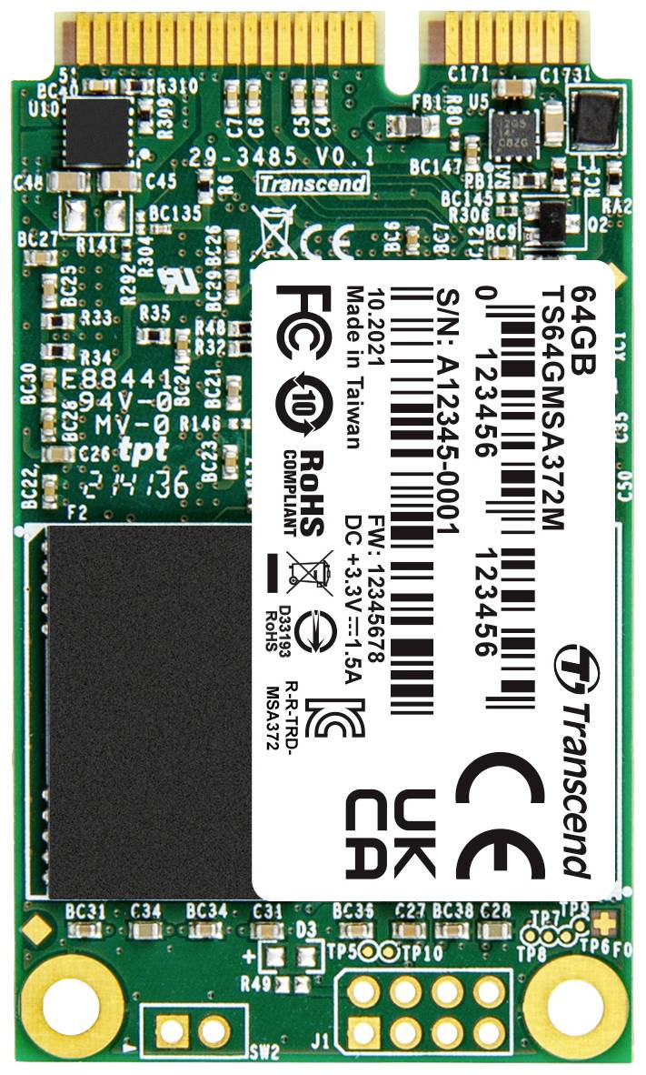 SSD 64GB Transcend MSA372M mSATA MLC, bulk, SATA3 SSD 64GB Transcend MSA372M mSATA MLC, bulk, SATA3 von Transcend