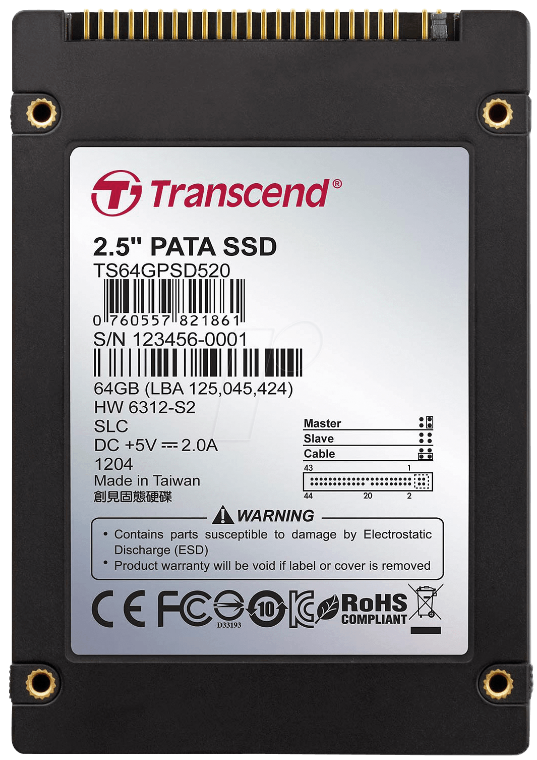 SSD TS128GPSD330 - Transcend SSD 128GB 44pin IDE von Transcend